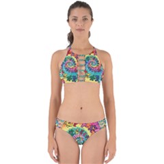 Grateful Dead Bears Tie Dye Vibrant Spiral Perfectly Cut Out Bikini Set by Bedest