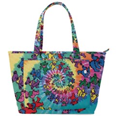 Grateful Dead Bears Tie Dye Vibrant Spiral Back Pocket Shoulder Bag 