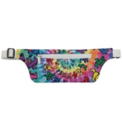 Grateful Dead Bears Tie Dye Vibrant Spiral Active Waist Bag