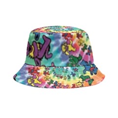 Grateful Dead Bears Tie Dye Vibrant Spiral Bucket Hat by Bedest