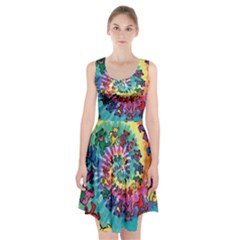 Grateful Dead Bears Tie Dye Vibrant Spiral Racerback Midi Dress by Bedest