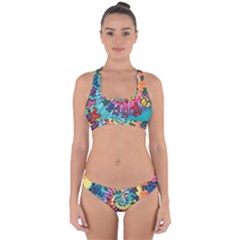 Grateful Dead Bears Tie Dye Vibrant Spiral Cross Back Hipster Bikini Set by Bedest