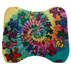 Grateful Dead Bears Tie Dye Vibrant Spiral Velour Head Support Cushion by Bedest