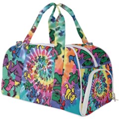 Grateful Dead Bears Tie Dye Vibrant Spiral Burner Gym Duffel Bag by Bedest