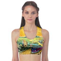 Grateful Dead Golden Road Fitness Sports Bra by Bedest