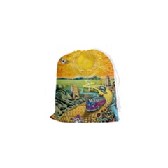 Grateful Dead Golden Road Drawstring Pouch (xs) by Bedest