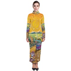 Grateful Dead Golden Road Turtleneck Maxi Dress by Bedest