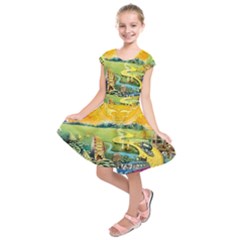 Grateful Dead Golden Road Kids  Short Sleeve Dress by Bedest