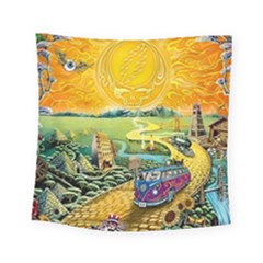 Grateful Dead Golden Road Square Tapestry (small) by Bedest