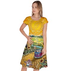 Grateful Dead Golden Road Classic Short Sleeve Dress by Bedest