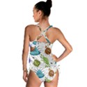 Dangerous Streptococcus Lactobacillus Staphylococcus Others Microbes Cartoon Style Vector Seamless P Tankini Set View2