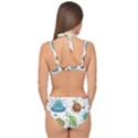 Dangerous Streptococcus Lactobacillus Staphylococcus Others Microbes Cartoon Style Vector Seamless P Double Strap Halter Bikini Set View2