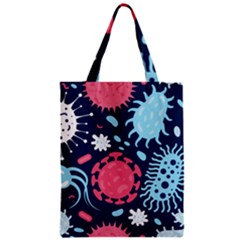 Seamless Pattern Microbes Virus Vector Illustration Zipper Classic Tote Bag by Ravend