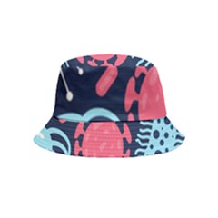 Seamless Pattern Microbes Virus Vector Illustration Bucket Hat (kids) by Ravend