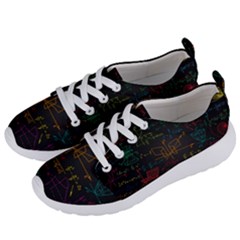 Mathematical Colorful Formulas Drawn By Hand Black Chalkboard Women s Lightweight Sports Shoes by Ravend