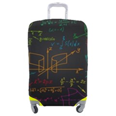 Mathematical Colorful Formulas Drawn By Hand Black Chalkboard Luggage Cover (medium) by Ravend