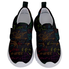 Mathematical Colorful Formulas Drawn By Hand Black Chalkboard Kids  Velcro No Lace Shoes by Ravend