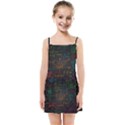 Mathematical Colorful Formulas Drawn By Hand Black Chalkboard Kids  Summer Sun Dress View1