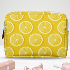 Lemon Fruits Slice Seamless Pattern Make Up Pouch (medium) by Ravend