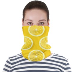 Lemon Fruits Slice Seamless Pattern Face Seamless Bandana (adult) by Ravend