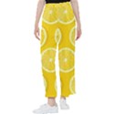 Lemon Fruits Slice Seamless Pattern Women s Pants  View1