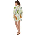 Seamless Tropical Pattern With Papaya Long Sleeve Kimono View2