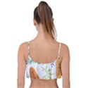 Seamless Tropical Pattern With Papaya Frill Bikini Top View2