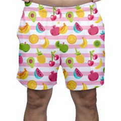 Tropical Fruits Berries Seamless Pattern Men s Shorts by Ravend