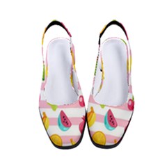 Tropical Fruits Berries Seamless Pattern Women s Classic Slingback Heels