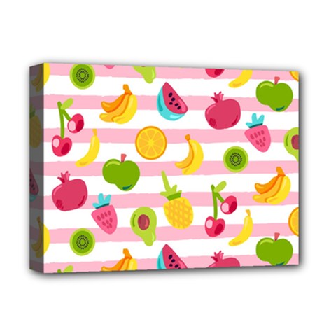 Tropical Fruits Berries Seamless Pattern Deluxe Canvas 16  X 12  (stretched)  by Ravend