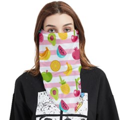 Tropical Fruits Berries Seamless Pattern Face Covering Bandana (triangle) by Ravend