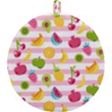 Tropical Fruits Berries Seamless Pattern Round Trivet View2