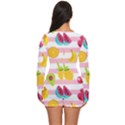 Tropical Fruits Berries Seamless Pattern Long Sleeve Boyleg Swimsuit View4