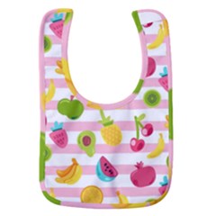 Tropical Fruits Berries Seamless Pattern Baby Bib by Ravend