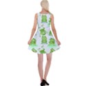 Cute Green Frogs Seamless Pattern Reversible Velvet Sleeveless Dress View2