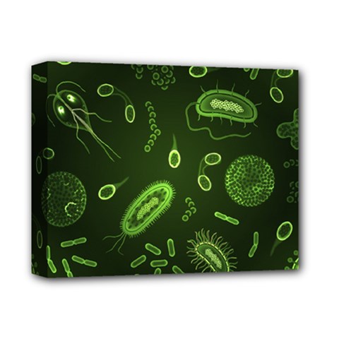 Bacteria Virus Seamless Pattern Inversion Deluxe Canvas 14  X 11  (stretched) by Ravend