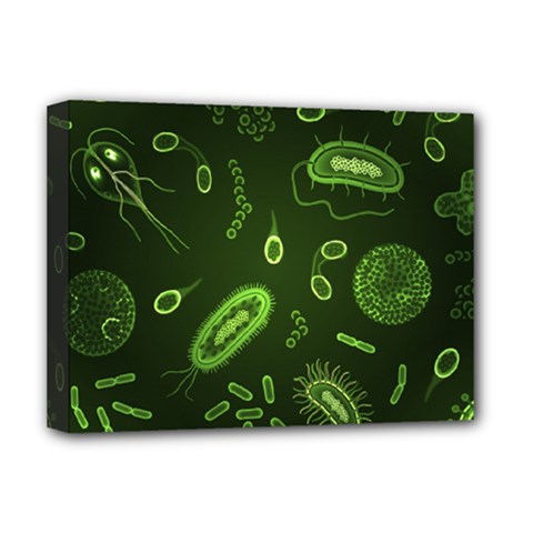 Bacteria Virus Seamless Pattern Inversion Deluxe Canvas 16  X 12  (stretched)  by Ravend