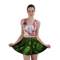 Bacteria Virus Seamless Pattern Inversion Mini Skirt by Ravend