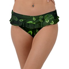 Bacteria Virus Seamless Pattern Inversion Frill Bikini Bottoms by Ravend