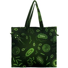 Bacteria Virus Seamless Pattern Inversion Canvas Travel Bag by Ravend