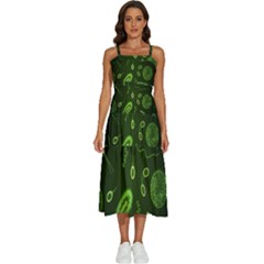 Bacteria Virus Seamless Pattern Inversion Sleeveless Shoulder Straps Boho Dress by Ravend