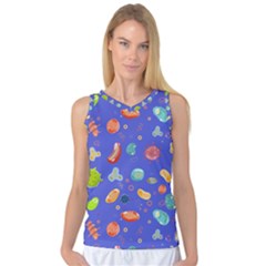 Virus Seamless Pattern Women s Basketball Tank Top