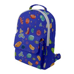 Virus Seamless Pattern Flap Pocket Backpack (large) by Ravend