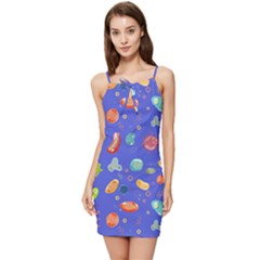 Virus Seamless Pattern Summer Tie Front Dress by Ravend