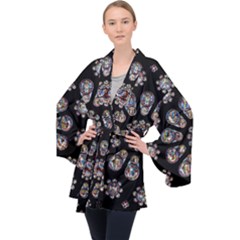 Photo Chartres Notre Dame Long Sleeve Velvet Kimono  by Bedest