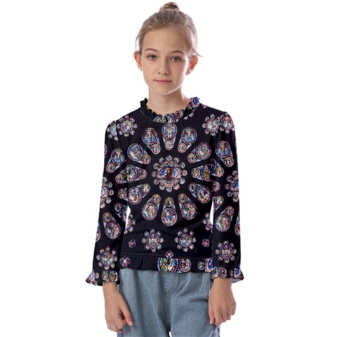 Photo Chartres Notre Dame Kids  Frill Detail T-shirt by Bedest