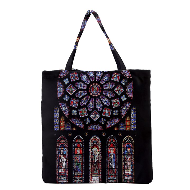 Photos Chartres Rosette Cathedral Grocery Tote Bag