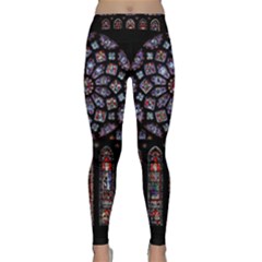 Photos Chartres Rosette Cathedral Classic Yoga Leggings by Bedest