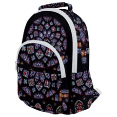 Photos Chartres Rosette Cathedral Rounded Multi Pocket Backpack by Bedest