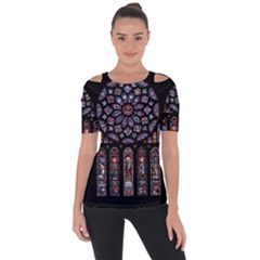 Photos Chartres Rosette Cathedral Shoulder Cut Out Short Sleeve Top by Bedest